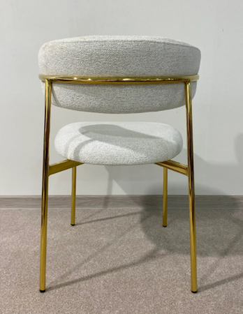 Обеденный стул модерн EXI- EVA Бежевый/Золото