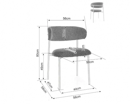 Обеденный стул модерн EXI- EVA Бежевый/Золото