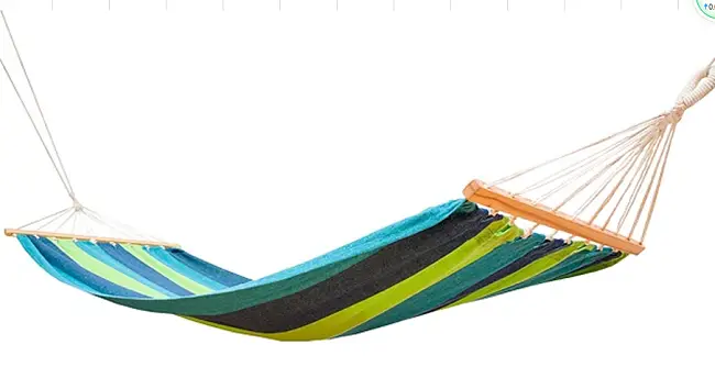 Гамак ECO- ТИ-1837, 200x100 см, хлопок, полоска сине-зеленая