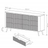 Комод Perfect Home Ланте / Lante  6S/163 с 6 ящиками черный