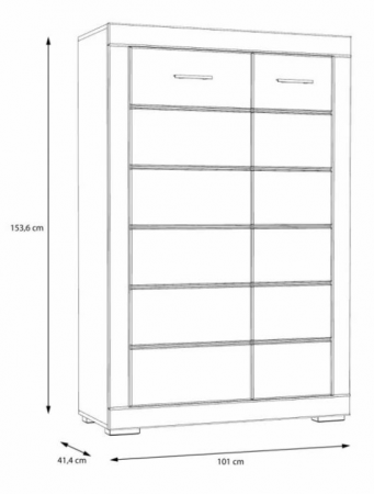 Шкаф PL- Forte SNOW SNWK521