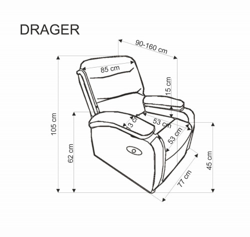 ​Кресло Halmar DRAGER темно-зеленый