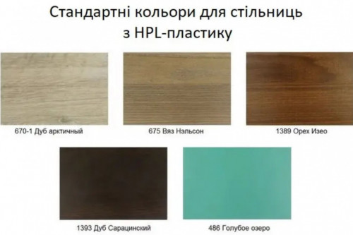 Стол квадратный из HPL PRA- Клевер 80х80х75 см