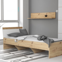 Кровать Forte ARKINA LBLL012 120 дуб артизан-белый