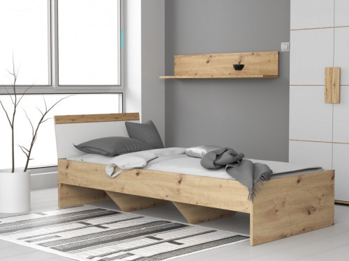 Кровать Forte ARKINA LBLL012 120 дуб артизан-белый