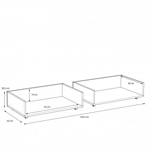 Кровать Forte ARKINA LBLL012 120 дуб артизан-белый