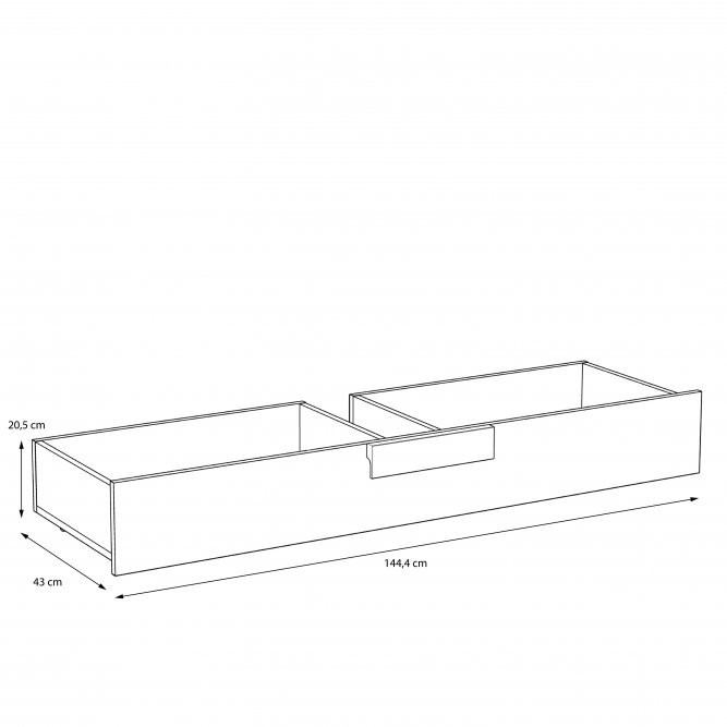 Кровать Forte ARKINA LBLL012 120 дуб артизан-белый