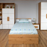 Кровать Forte ARKINA LBLL012 120 дуб артизан-белый