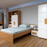 Кровать Forte ARKINA LBLL012 120 дуб артизан-белый