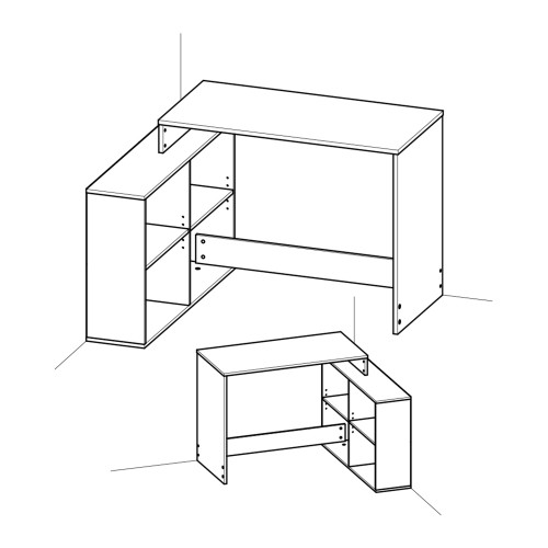 IDEA cтол письменный CORNER угловой дуб Shannon