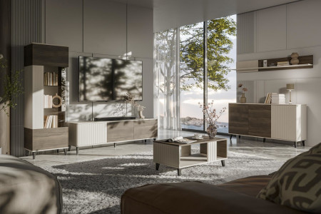 Тумба РТВ 180 см HALMAR RANDOM 2 RTV-2 кашемир-орех