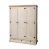 IDEA Шкаф 3-дверный CORONA белый воск 162818B