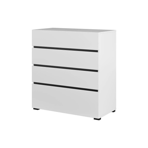 Комод на 4 ящика Helvetia CROSS S 249WMY28 (белый-черный)