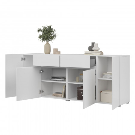 Комод на 4 двери и 2 ящика Helvetia ASYMETRIC 24N0OA47 (белый)