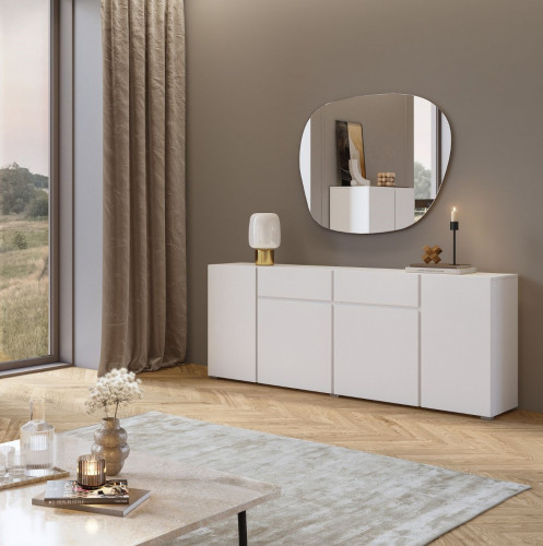 Комод на 4 двери и 2 ящика Helvetia ASYMETRIC 24N0OA47 (белый)