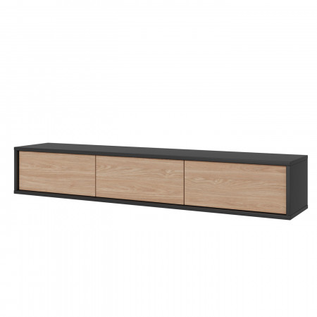 Тумба под телевизор навесная Helvetia FRIDA 24JDMT38 (антрацит/дуб промасленный)