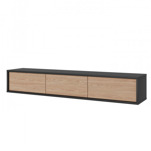 Тумба под телевизор навесная Helvetia FRIDA 24JDMT38 (антрацит/дуб промасленный)