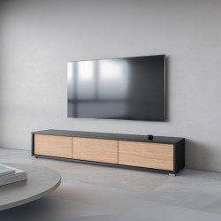 Тумба под телевизор навесная Helvetia FRIDA 24JDMT38 (антрацит/дуб промасленный)