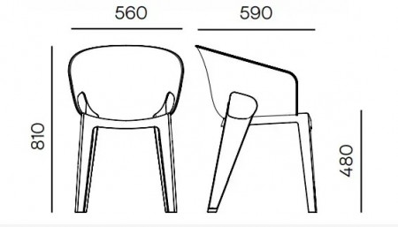 Кресло уличное обеденное VLL- FERNE Premo (кремовый, коричневый, мятный)