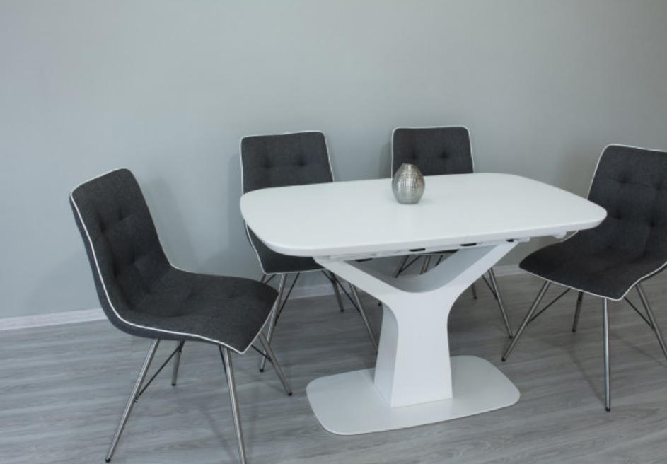 Стол обеденный модерн EVRO- Utah Т7083 белый сатин