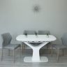 Стол обеденный модерн EVRO- Utah Т7083 белый сатин
