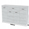 Большой комод EVR- Соната-7 крафт белый
