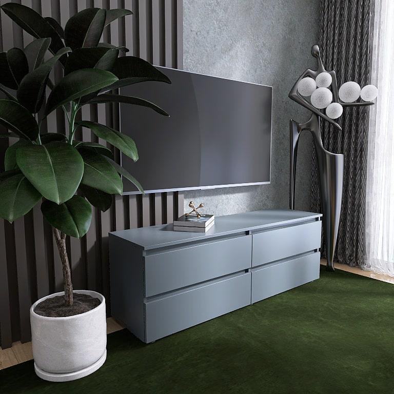 Тумба под телевизор EVR- Лайт ЛТВ-1400 графит