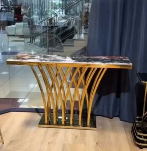 Консоль Elt- C-05 золото + мрамор, серебро + мрамор  