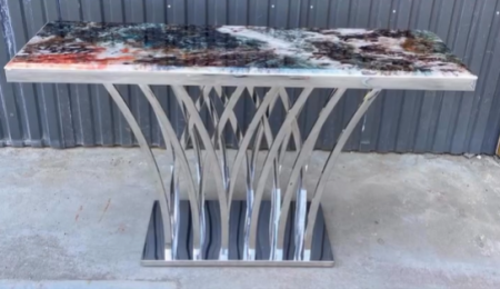 Консоль Elt- C-05 золото + мрамор, серебро + мрамор  