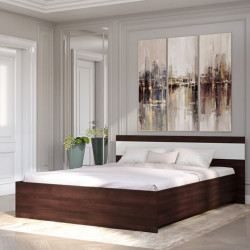 Кровать двуспальная EVR- Соната венге + белый