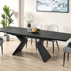 Стол керамика 2,6 м Elt- B5C071 столешница белая, ноги черные