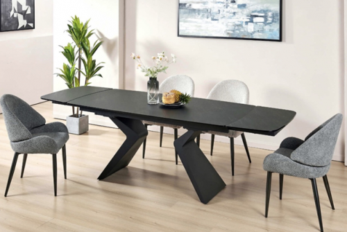 Стол керамика 2,6 м Elt- B5C071 столешница белая, ноги черные