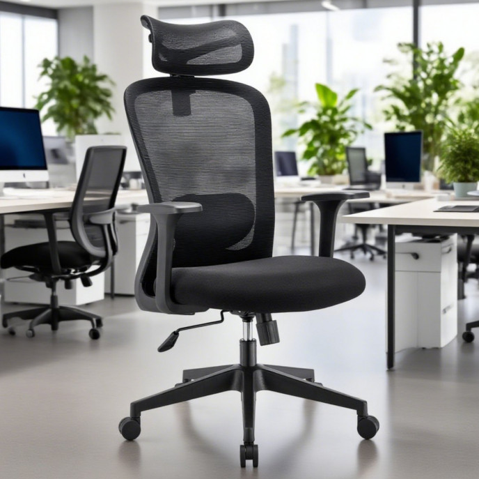 Компьютерное кресло поворотное INI- JACOB в черном цвете    