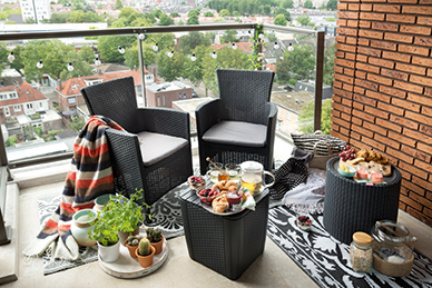 Стол - бар ECO- COOL STOOL коричневый, антрацит