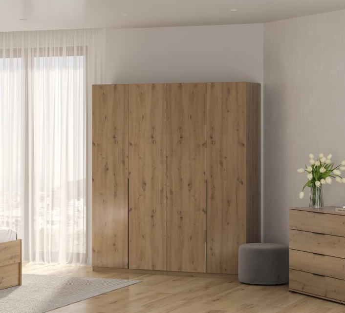 Шкаф MRK- TEDDY 179,2*210,6 м Дуб Артизан 4 двери