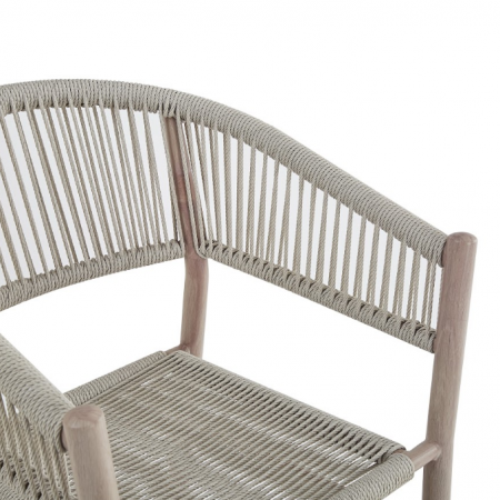 Стул садовый барный VTR- ODB-10 (Равелло) айвори + белый дуб  