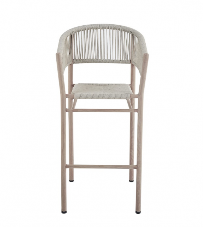 Стул садовый барный VTR- ODB-10 (Равелло) айвори + белый дуб  