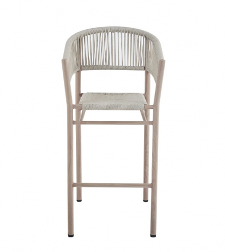 Стул садовый барный VTR- ODB-10 (Равелло) айвори + белый дуб  