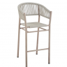 Стул садовый барный VTR- ODB-10 (Равелло) айвори + белый дуб  
