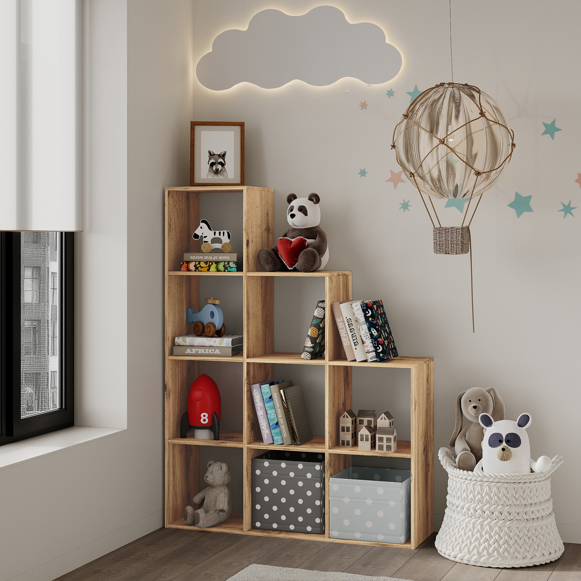 Стеллаж с полками 160х120х35 см KOD- СТ-9-детский