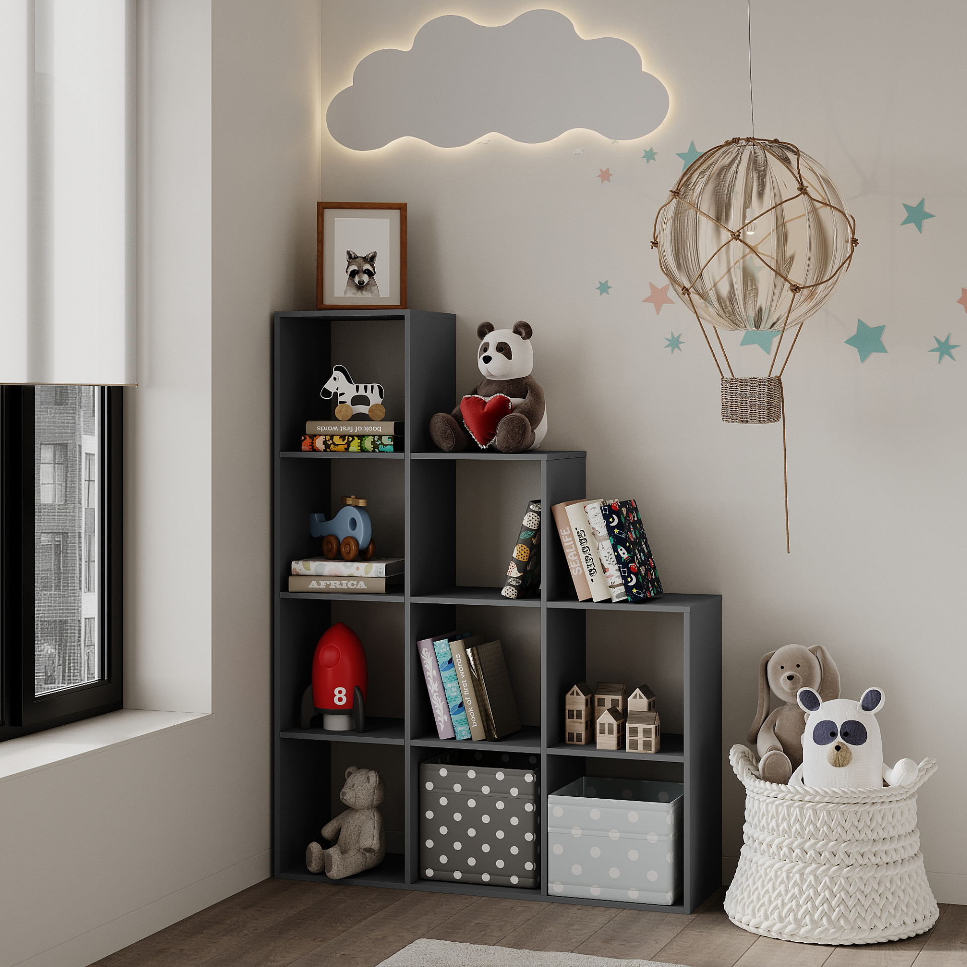 Стеллаж с полками 160х120х35 см KOD- СТ-9-детский