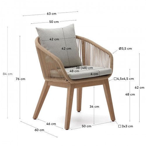 Стул Kave Home  PORTALO J0600051JJ12 (бежевый)
