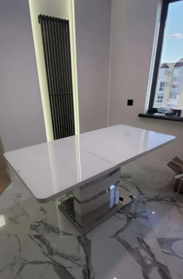 Стол обеденный модерн premium  EVRO- Montana DT115 белый 1100(+400) х 700 х 760