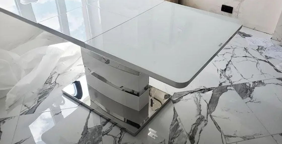 Стол обеденный модерн premium  EVRO- Montana DT115 белый 1100(+400) х 700 х 760