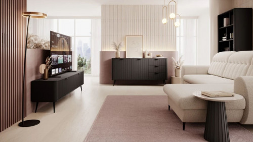 Комод Perfect Home Ланте / Lante 2D3S/163, 2-дверный с 3 ящиками (Черный)