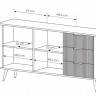 Комод Perfect Home Ланте / Lante 2D3S/163, 2-дверный с 3 ящиками (Черный)