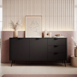 Комод Perfect Home Ланте / Lante 2D3S/163, 2-дверный с 3 ящиками (Черный)