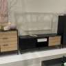 Комод высокий Perfect Home Рейв/Rave 2-дверный с 2 ​​ящиками 2D2S/104 Черный/дуб артизан
