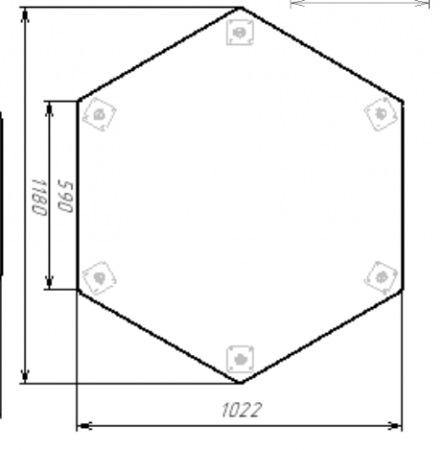 Стол детский HAT- Шестигранный (Трубы D22 в D27)