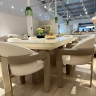 Стол раскладной Art-Deco EXI-  TES капучино +крем c золотой отделкой 180/220*100*79